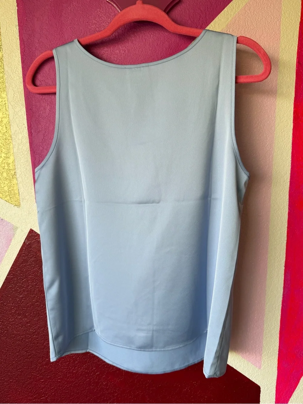 NWT J.Crew Satin Scoop Neck Tank Top Sz S Periwinkle Blue